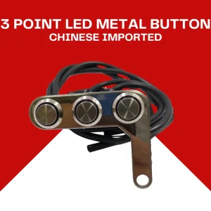 3 point Metal LED Fog Light Button
